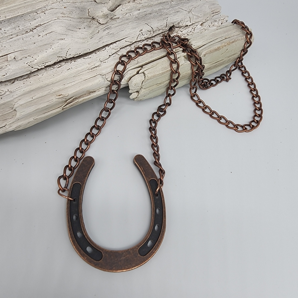 Iconic Ivana Ruzzo Designer Jewelry Copper Necklace Horseshoe Boho - Picture 5 of 9